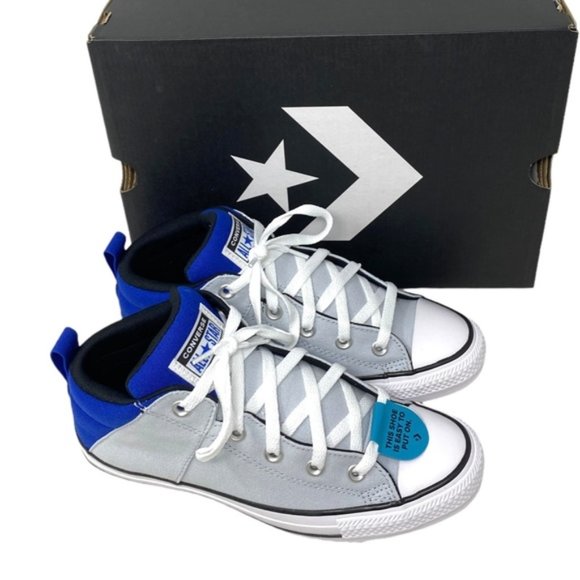 Converse Ctas Axel Mid Shoes Sneakers Skate Kid Women Casual Gray Canvas A03607F - Picture 4 of 7